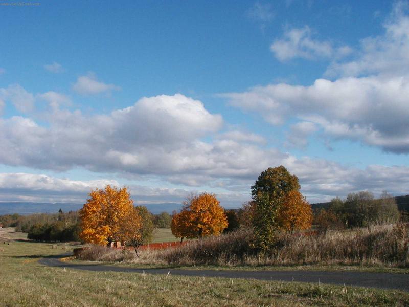 Foto: podzim v Nadles�-podzimn� pohled na krajinu u Nadles�