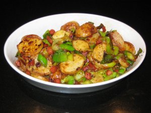 Recept online: Brambory s prkem: Vborn ploha k masu - na msle osmaen pltky brambor a prku 